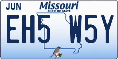 MO license plate EH5W5Y