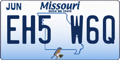 MO license plate EH5W6Q
