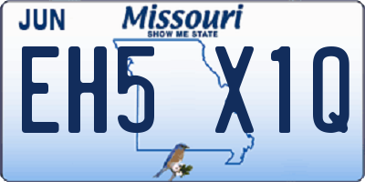 MO license plate EH5X1Q