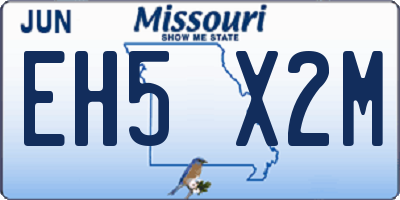 MO license plate EH5X2M