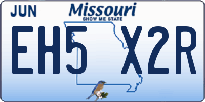 MO license plate EH5X2R