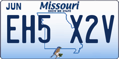 MO license plate EH5X2V