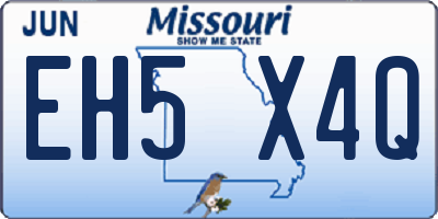 MO license plate EH5X4Q