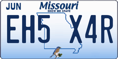 MO license plate EH5X4R