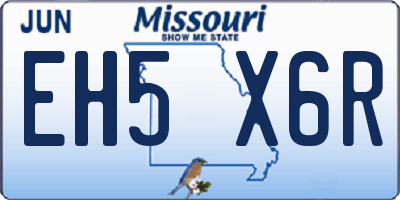 MO license plate EH5X6R
