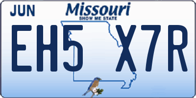 MO license plate EH5X7R