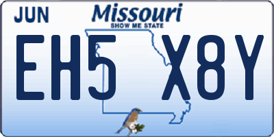 MO license plate EH5X8Y