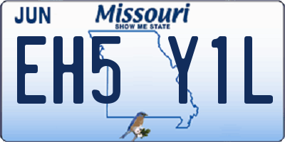 MO license plate EH5Y1L