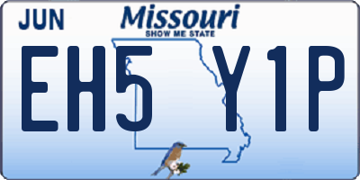 MO license plate EH5Y1P