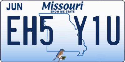 MO license plate EH5Y1U