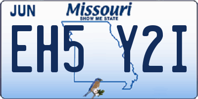 MO license plate EH5Y2I