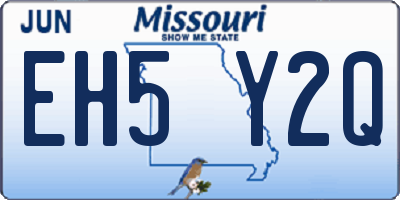 MO license plate EH5Y2Q