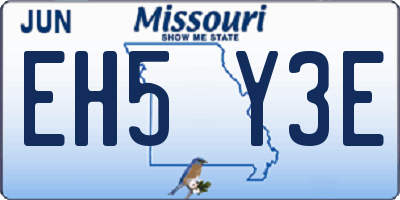 MO license plate EH5Y3E