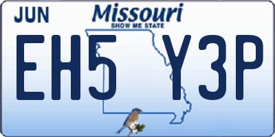 MO license plate EH5Y3P