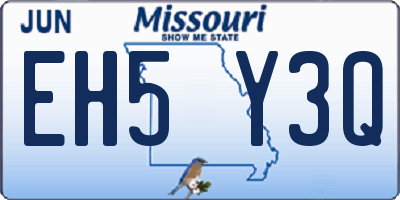 MO license plate EH5Y3Q