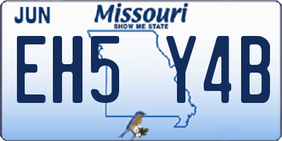 MO license plate EH5Y4B