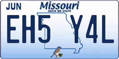 MO license plate EH5Y4L