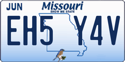 MO license plate EH5Y4V