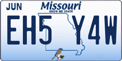 MO license plate EH5Y4W