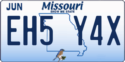 MO license plate EH5Y4X