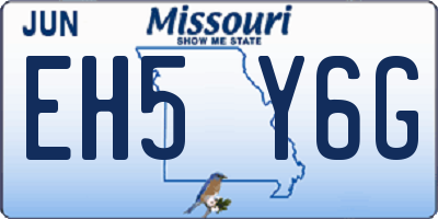 MO license plate EH5Y6G