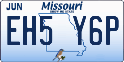 MO license plate EH5Y6P