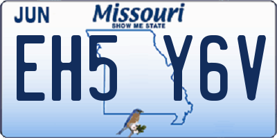 MO license plate EH5Y6V