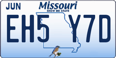 MO license plate EH5Y7D
