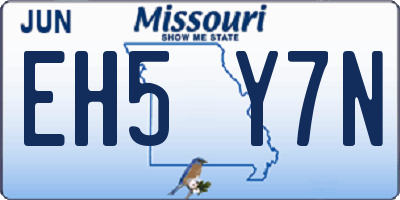 MO license plate EH5Y7N