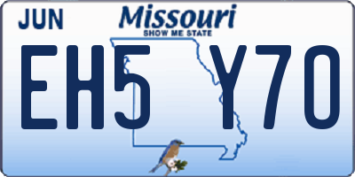 MO license plate EH5Y7O