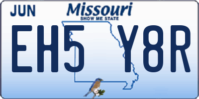 MO license plate EH5Y8R