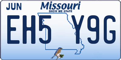 MO license plate EH5Y9G