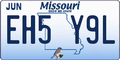 MO license plate EH5Y9L