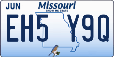 MO license plate EH5Y9Q