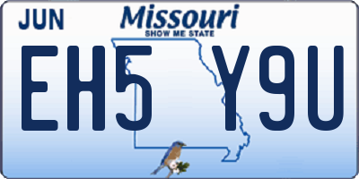 MO license plate EH5Y9U