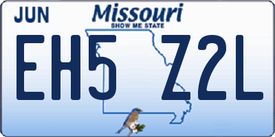 MO license plate EH5Z2L