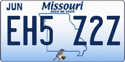 MO license plate EH5Z2Z