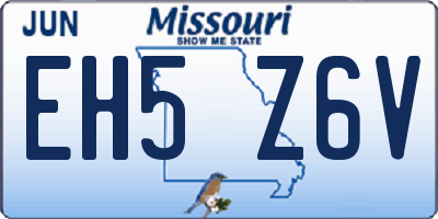 MO license plate EH5Z6V