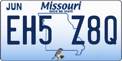 MO license plate EH5Z8Q