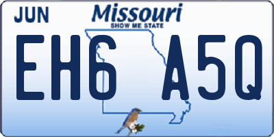 MO license plate EH6A5Q