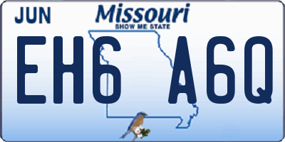 MO license plate EH6A6Q