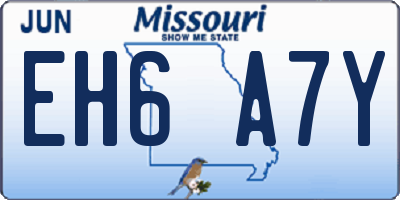 MO license plate EH6A7Y