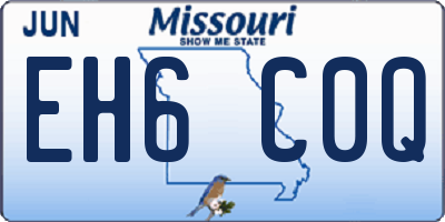 MO license plate EH6C0Q
