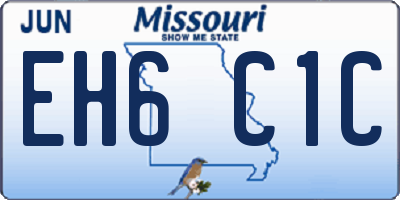 MO license plate EH6C1C