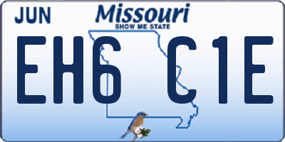 MO license plate EH6C1E
