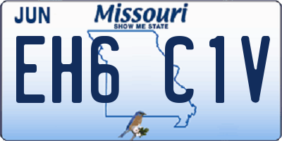 MO license plate EH6C1V