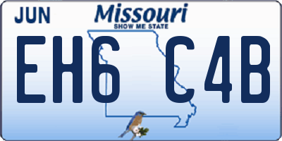 MO license plate EH6C4B