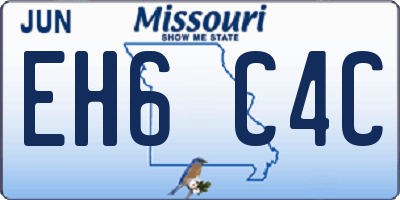 MO license plate EH6C4C