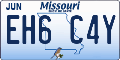 MO license plate EH6C4Y