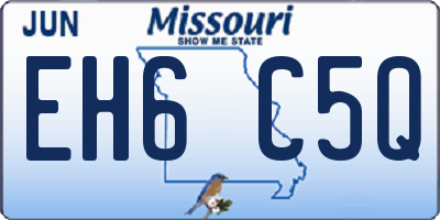 MO license plate EH6C5Q